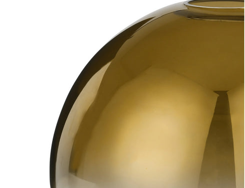 Atmore Brass 4 Light Pendant with 4 Gold Fade Globe Glass Shades